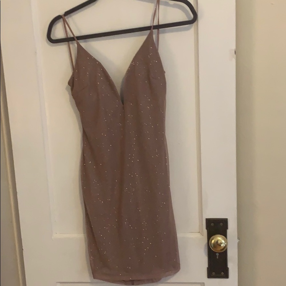 Sparkly deep cut dress
